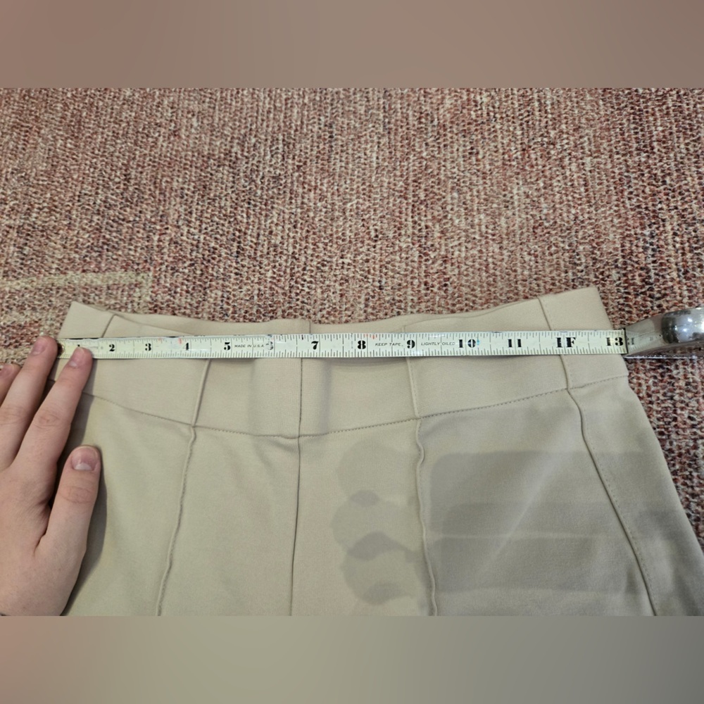 Jones & Co small pull on pintuck mid rise trouser in cream wide leg ankle - Picture 3 of 10